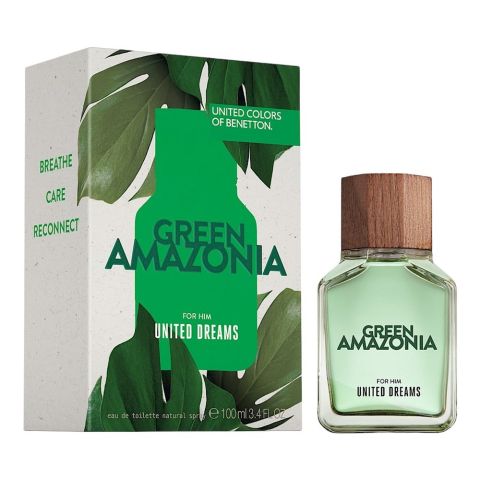 United Colors Of Benetton Green Amazonia, Eau de Toilette, For Men, 100ml