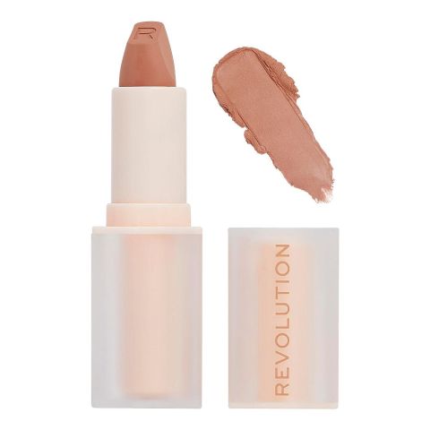 Makeup Revolution Lip Allure Satin Lipstick, 3.2g, Chauffeur Nude
