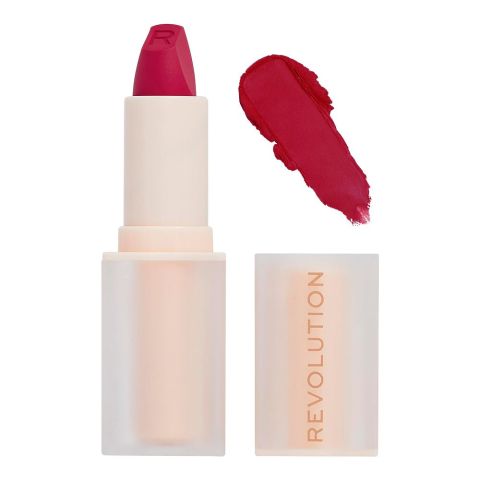 Makeup Revolution Lip Allure Satin Lipstick, 3.2g, Material Girl Wine
