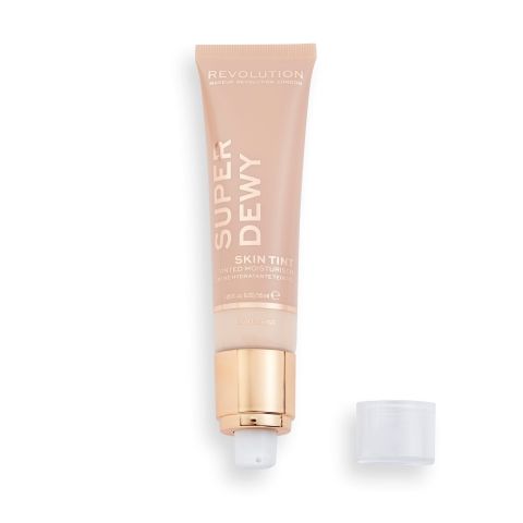 Makeup Revolution Super Dewy Skin Tint Moisturizer, Light Beige, 55ml