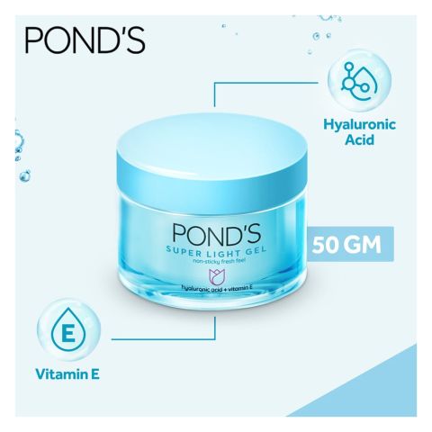 Pond's Hydra Miracle Hyaluronic Acid Super Light Gel, Face Moisturizer, 50g