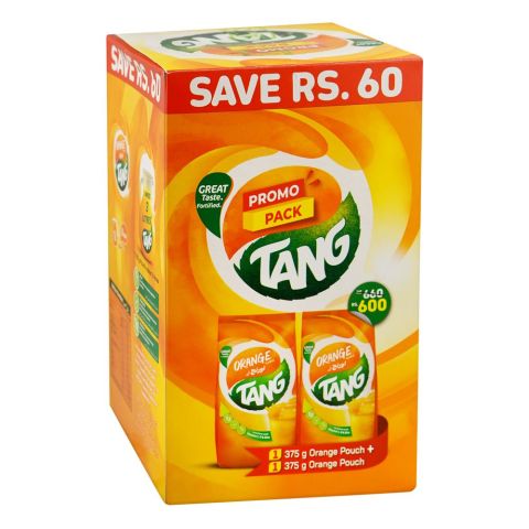 Tang Orange Powdered Drink Pouch, 375g Each, Promo Pack