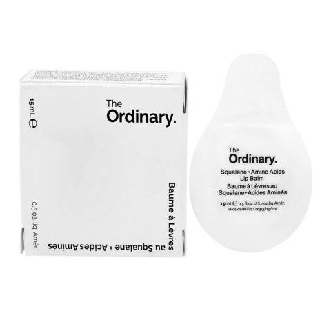 The Ordinary Squalene + Amino Acids Lip Balm, Hydrating Balm for Dry Lips, 15ml