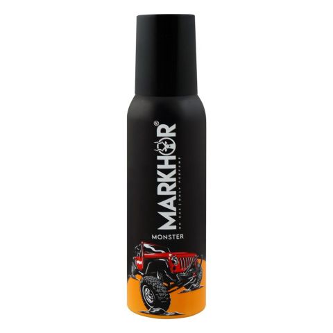 Markhor Monster Deodorant Body Spray (No-Gas), For Men, 120ml