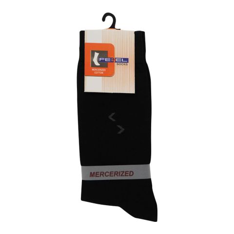 Feel Men's Mercerized Cotton Socks, Black