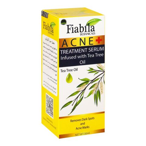Fiabila Botanicals Acne+ Treatment Serum with Tea Tree Oil, Removes Dark Spots & Acne Marks, 30ml