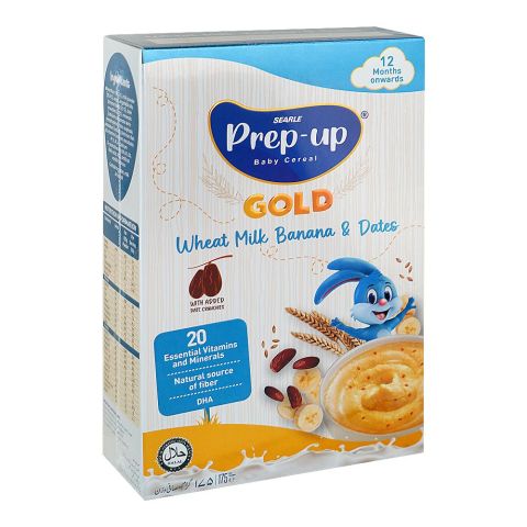 Searle Prep-Up Baby Cereal Gold with Wheat, Milk, Banana & Dates, 175g