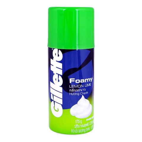 Gillette Foamy Lemon Lime Shaving Foam, 175g