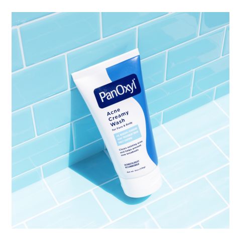 PanOxyl 4% Benzoyl Peroxide Daily Control Acne Creamy Face & Body Wash, 170g