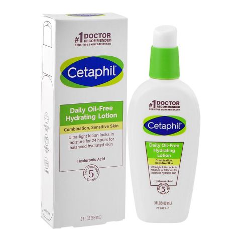 Cetaphil Daily Oil-Free Hydrating Lotion, For Combination & Sensitive Skin, 88ml