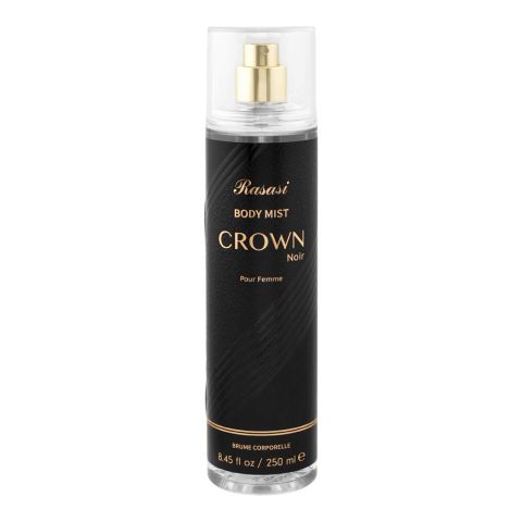 Rasasi Crown Noir Body Mist, For Women, 250ml