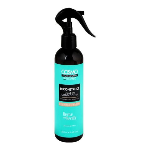 Cosmo Professional Reconstruct Leave-In Conditioner Spray with Sea Weed+Biotin, Parabens Free, 250ml