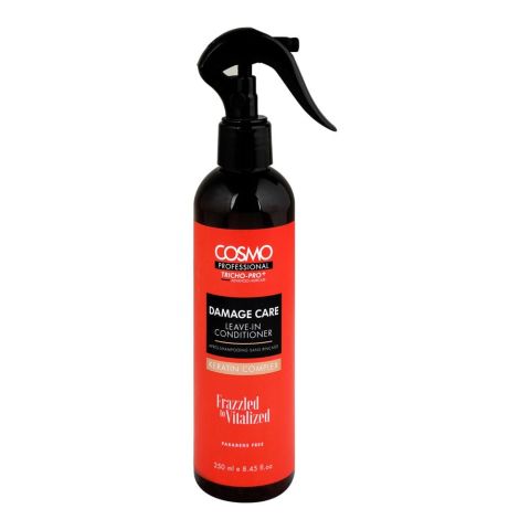 Cosmo Professional Damage Care Keratin Complex Leave-In Conditioner Spray, Parabens Free, 250ml