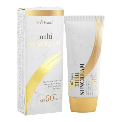 Re: Excell Multi Sunscreen, SPF50+, PA+++, Waterproof, Oil Control, 50ml