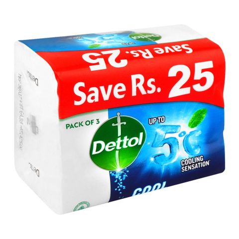 Dettol Cool Soap, 110g Each, 3-Pack