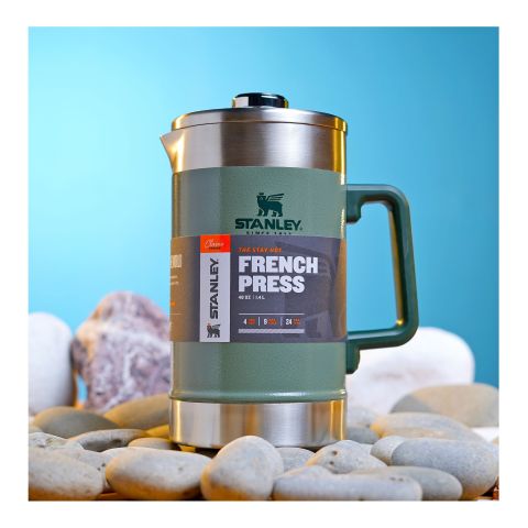 Stanley Classic Series The Stay Hot French Press, 1400ml, Hammertone Green 10-02888-048