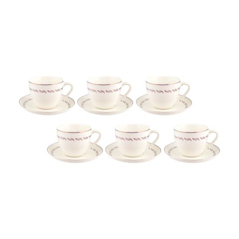 Table Top Tea Cup Saucer Set, 12-Pack, Elite Polyfoam