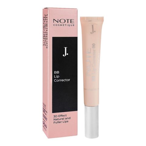 J. Note 3D Effect Natural and Fuller Lips BB Lip Corrector, 12ml, No. 00