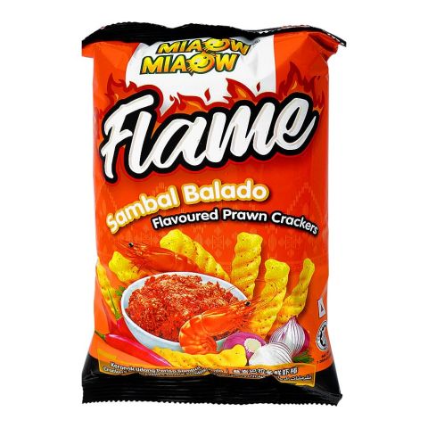 Miaow Miaow Flame Sambal Balado Prawn Crackers, 50g