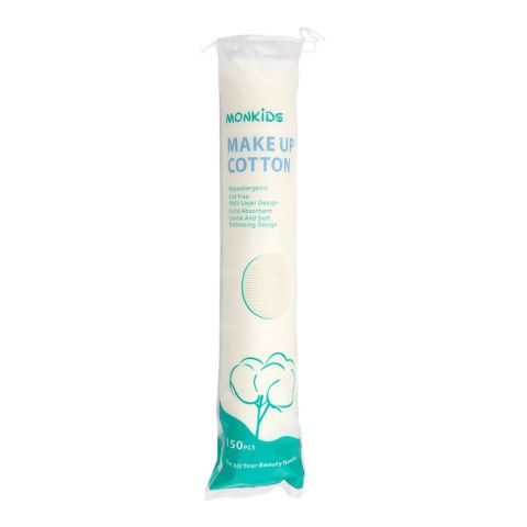 Monkids Makeup Cotton Pads, Makeup Remover, 150-Pack, KS253