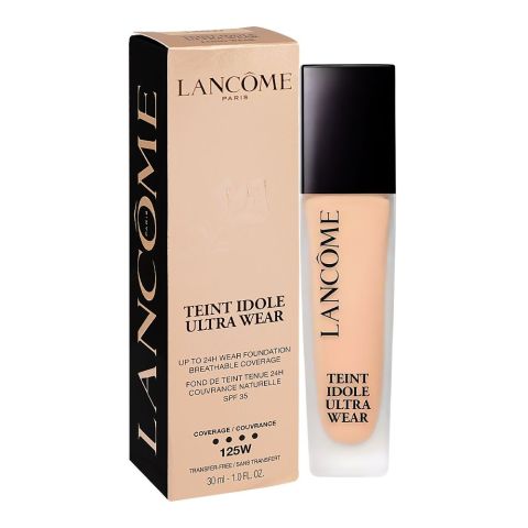 Lancome Paris Teint Idole Ultra Wear Liquid Foundation, SPF-35, Transfer-Free, 30ml,  125W