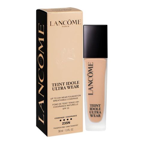 Lancome Paris Teint Idole Ultra Wear Liquid Foundation, SPF-35, Transfer-Free, 30ml,  235N 025 Beige Lin