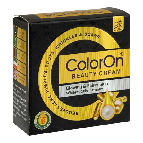 Color On 24K Gold Beauty Cream, Removes Acne, Spots, Scars & Wrinkles