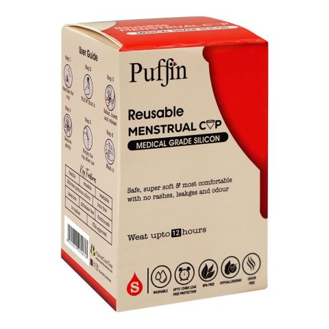 Puffin Reusable Menstrual Cup, Small