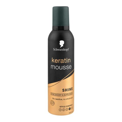Schwarzkopf Keratin Mousse, Shine Boost, 4 Style Control, 250ml