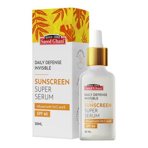 Saeed Ghani Daily Defence Invisible Sunscreen Super Serum, SPF 60, 30ml