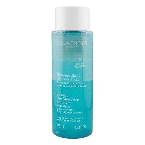 Clarins Paris Instant Eye Make-Up Remover with Alpine Golden Gentian, 125ml