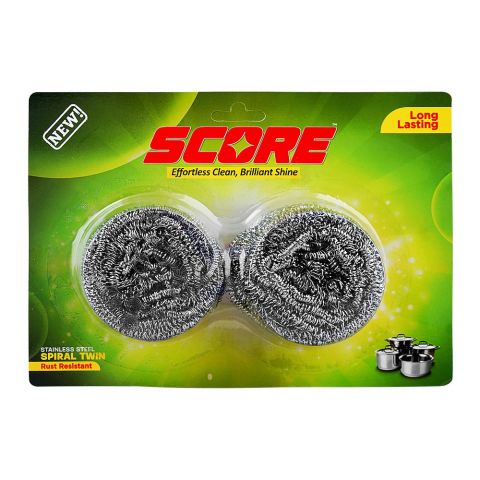 Score Stainless Steel Spiral Twin, 2-Pack