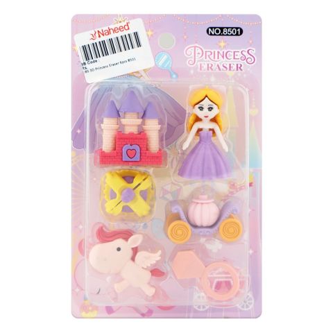 UBS 3D Princess Erasers, For DIY School Kits, 6-Pack, 8501