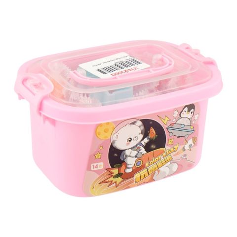 UBS Kids Dough Clay Bucket, Pink, 569