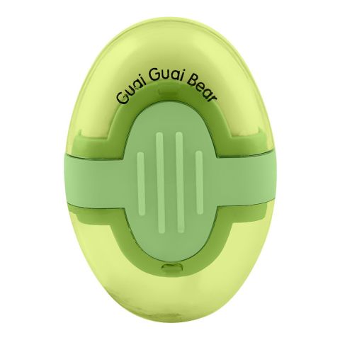 UBS 2in1 Kids Sharpener With Eraser, Green, For DIY School Kits, 1-Pack, WX-99139