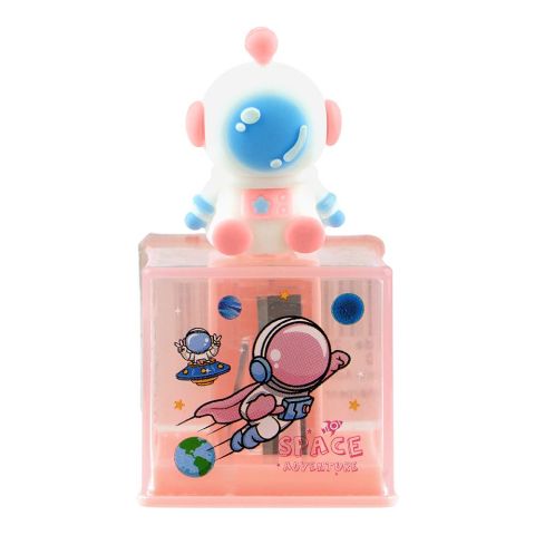UBS Space Adventure Double Layer Pencil Sharpener, Pink, 1-Pack, 3711