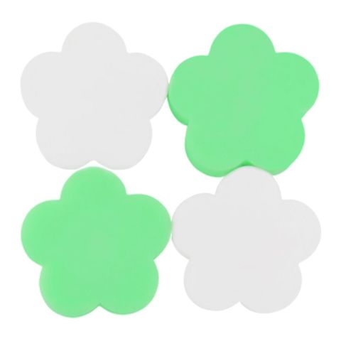 UBS Flower Shaped Erasers, Assorted Colors, For DIY School Kits, 4-Pack, 186
