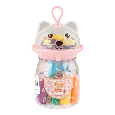 UBS Kids Dough Bear Bottle Clay, Pink, 175