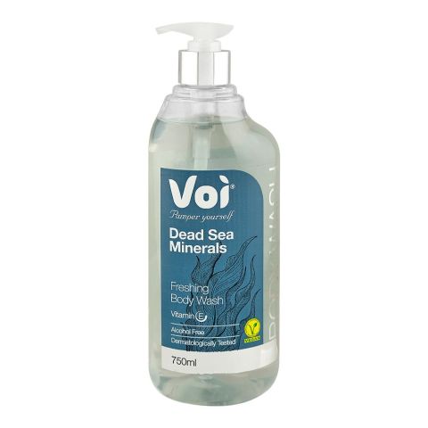 Voi Dead Sea Minerals Freshing Body Wash with Vitamin E, Alcohol Free, 750ml