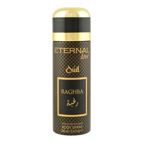 Eternal Love Oud Raghba Body Spray, For Men & Women, 200ml