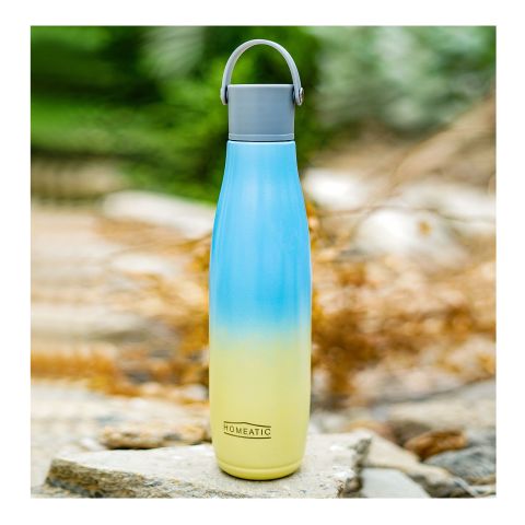 Homeatic Stainless Steel Water Bottle, 700ml, Yellow, HKA-057