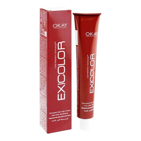 Okay Professional Exicolor Permanent Hair Color Cream, 60ml, No. 7.71 Blonde Ash Brown