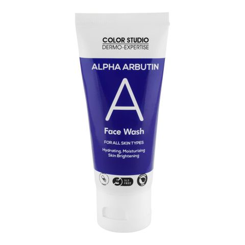 Color Studio Alpha Arbutin Hydrating & Moisturizing Face Wash, SLS Free, For All Skin Types, 60ml
