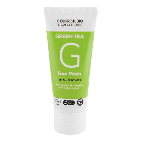 Color Studio Green Tea Anti-Aging Face Wash, SLS Free, For All Skin Types, 60ml