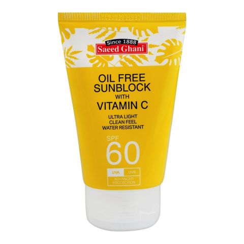 Saeed Ghani Vitamin C Oil-Free Sun Block SPF60, 100ml