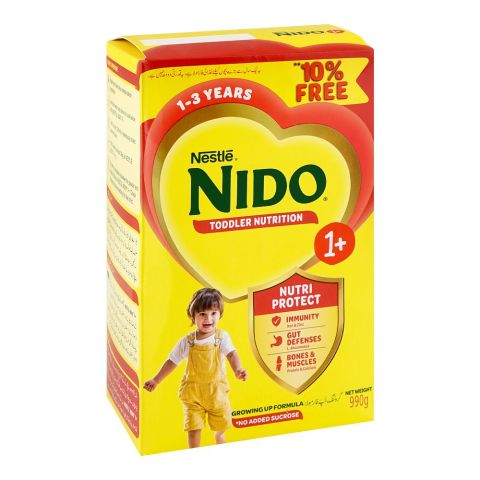 Nestle Nido 1+ Toddler Nutritional Milk Powder 10% Free Economy Pack, 990g