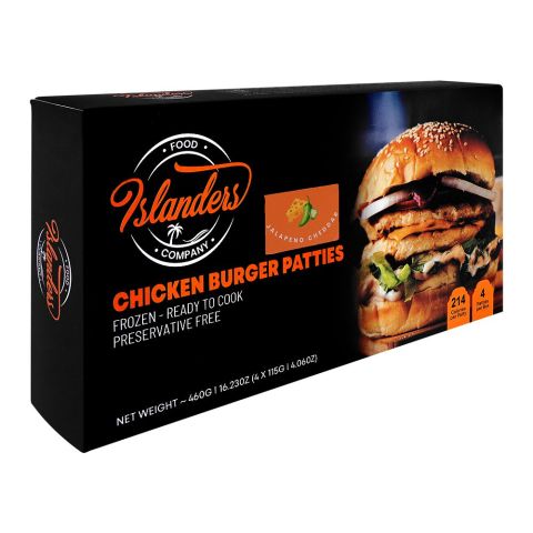 Islanders Jalapeno Cheddar Chicken Burger Patty, 4x115g