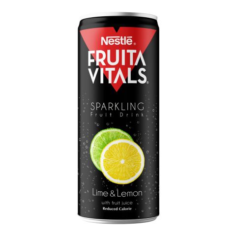 Nestle Fruita Vitals Sparkling Lime & Lemon Juice, 250ml Can