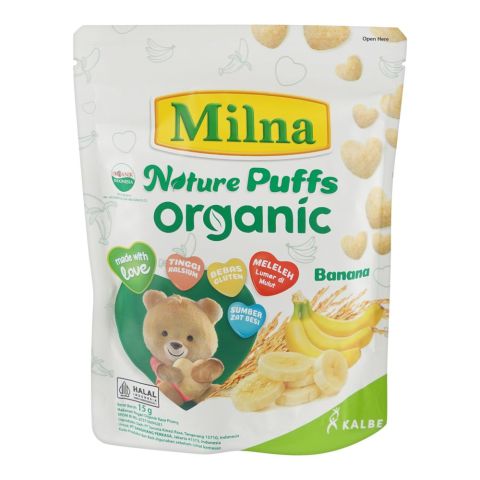 Milna Nature Puffs Organic Banana, 15g