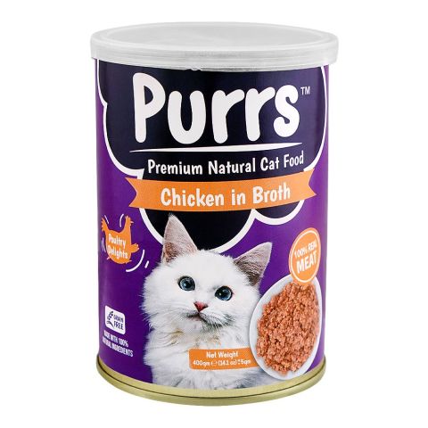 Purrs Cat Food Chicken In Broth, 400g